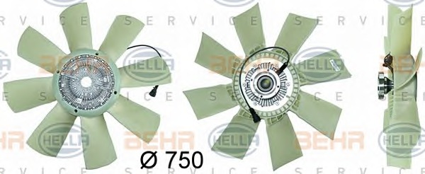 HELLA Ventilátor, vízhűtő 8MV376730-081