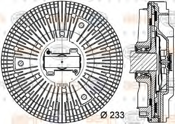 HELLA Hűtőventillátor kuplung 8MV376730-101