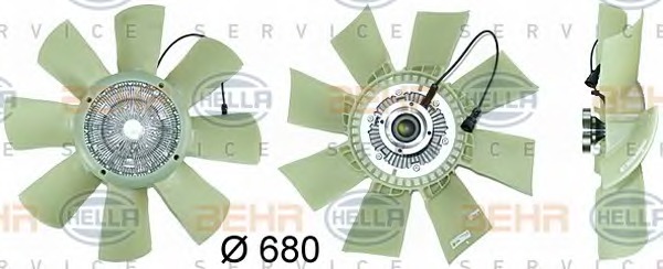 HELLA Ventilátor, vízhűtő 8MV376730-131