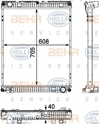 HELLA Vízhűtő 8MK376730-621