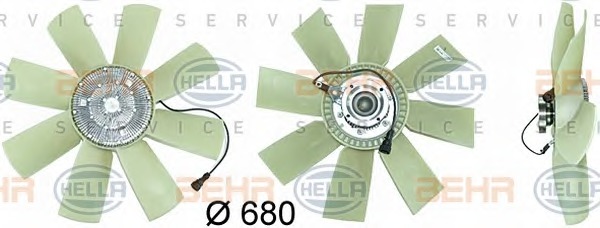 HELLA Ventilátor, vízhűtő 8MV376731-471