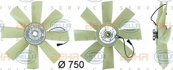 HELLA Ventilátor, vízhűtő 8MV376731-481