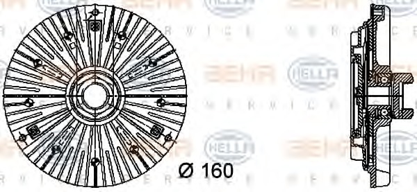 HELLA Hűtőventillátor kuplung 8MV376732-401