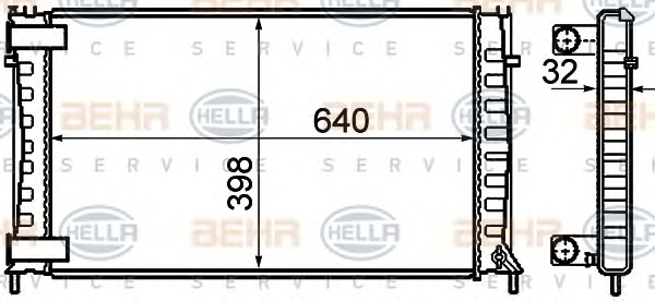 HELLA Vízhűtő 8MK376732-791