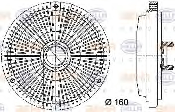 HELLA Hűtőventillátor kuplung 8MV376733-011