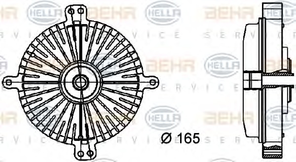 HELLA Hűtőventillátor kuplung 8MV376733-041