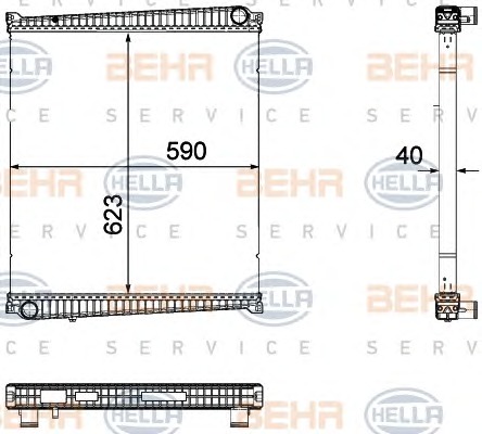 HELLA Vízhűtő 8MK376733-701