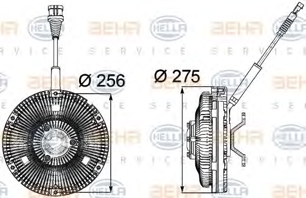 HELLA Hűtőventillátor kuplung 8MV376734-211