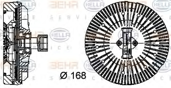 HELLA Hűtőventillátor kuplung 8MV376734-381