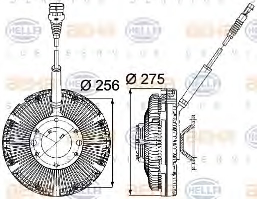 HELLA Hűtőventillátor kuplung 8MV376734-781