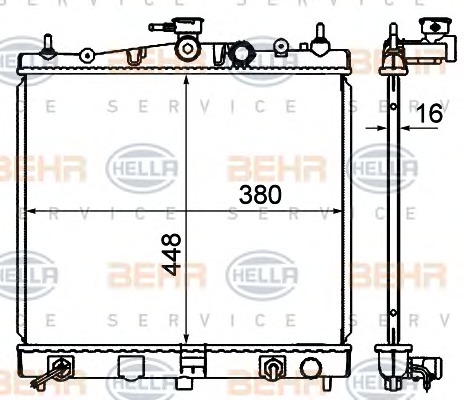 HELLA Vízhűtő 8MK376735-121