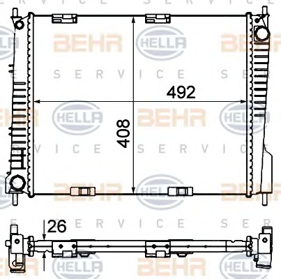 HELLA Vízhűtő 8MK376735-141