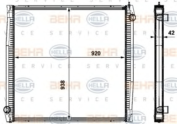 HELLA Vízhűtő 8MK376737-041