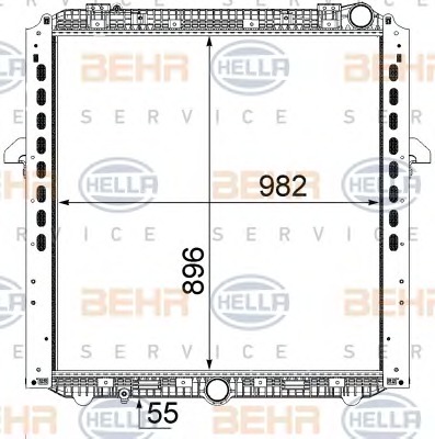 HELLA Vízhűtő 8MK376737-081