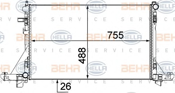 HELLA Vízhűtő 8MK376737-104