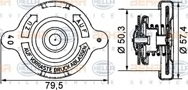 HELLA Hűtősapka 8MY376742-171