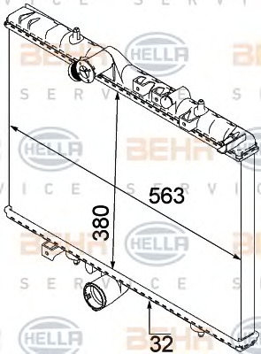 HELLA Vízhűtő 8MK376745-071