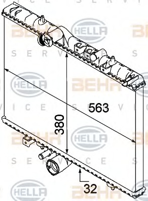 HELLA Vízhűtő 8MK376745-081