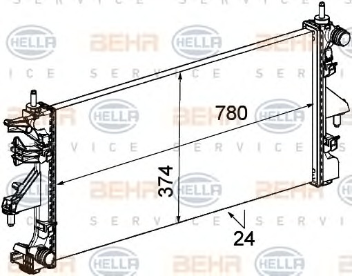 HELLA Vízhűtő 8MK376745-104