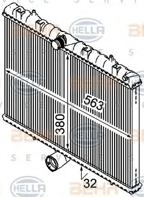 HELLA Vízhűtő 8MK376745-134