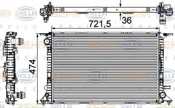 HELLA Vízhűtő 8MK376745-644