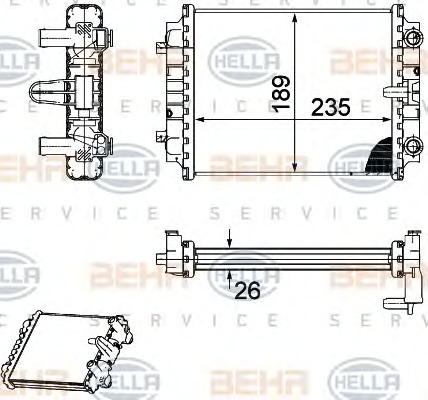 HELLA Vízhűtő 8MK376745-661