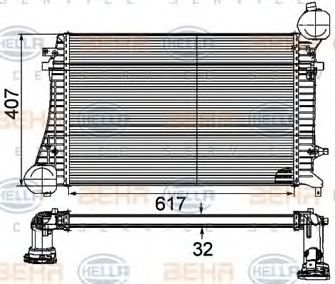 HELLA Töltőlevegő hűtő 8ML376746-131