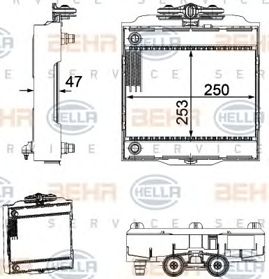 HELLA Vízhűtő 8MK376746-511