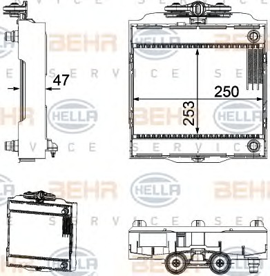 HELLA Vízhűtő 8MK376746-521