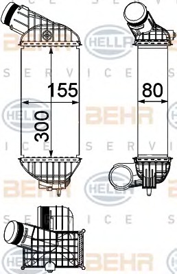 HELLA Töltőlevegő hűtő 8ML376746-781