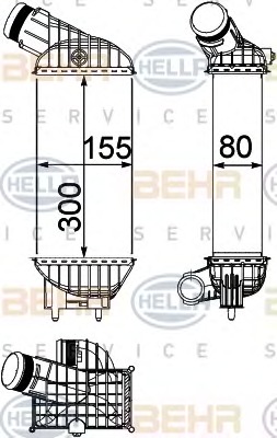 HELLA Töltőlevegő hűtő 8ML376746-791