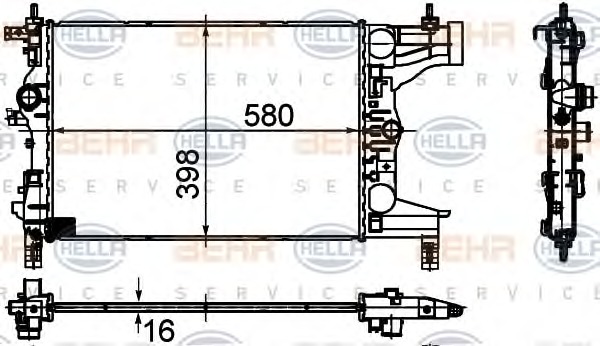 HELLA Vízhűtő 8MK376748-731