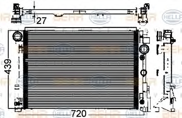 HELLA Vízhűtő 8MK376749-551