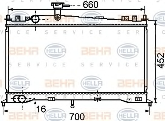 HELLA Vízhűtő 8MK376750-261