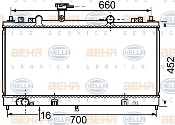 HELLA Vízhűtő 8MK376750-281