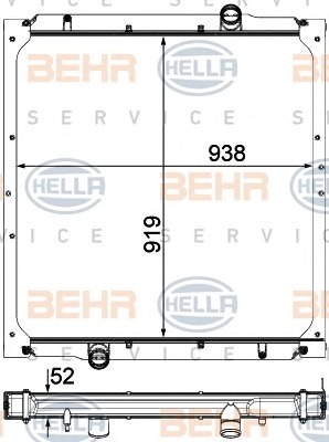 HELLA Vízhűtő 8MK376750-621