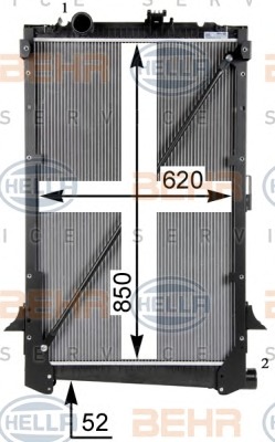 HELLA Vízhűtő 8MK376751-764