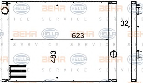 HELLA Vízhűtő 8MK376753-591