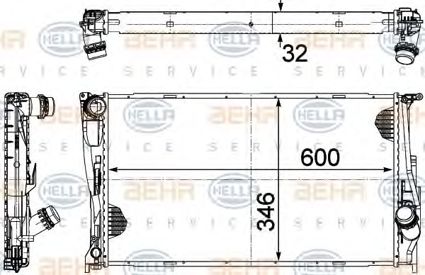 HELLA Vízhűtő 8MK376754-034