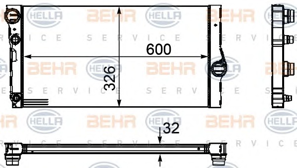 HELLA Vízhűtő 8MK376754-131