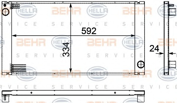 HELLA Vízhűtő 8MK376754-221