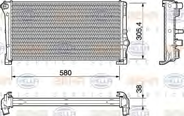 HELLA Vízhűtő 8MK376754-371