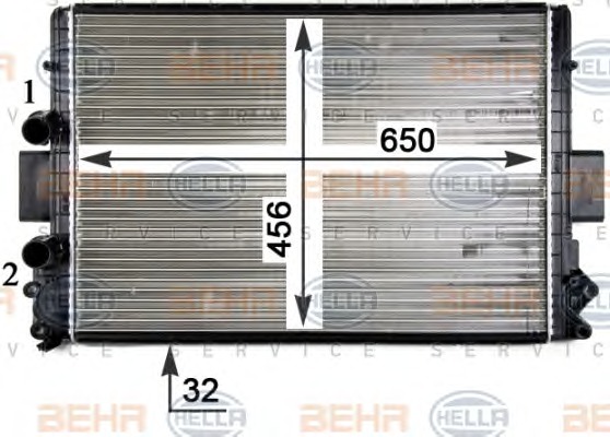 HELLA Vízhűtő 8MK376754-391