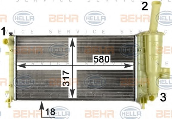 HELLA Vízhűtő 8MK376754-421