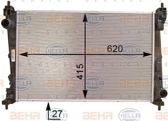 HELLA 8MK376754-461 Vízhűtő