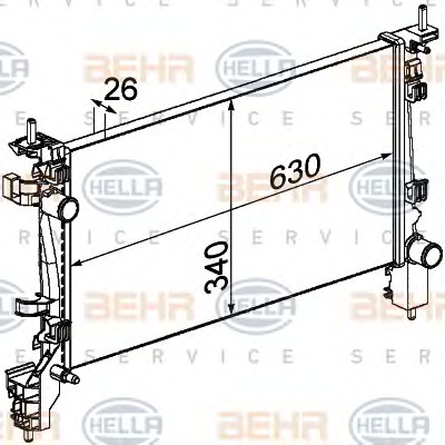 HELLA Vízhűtő 8MK376754-714