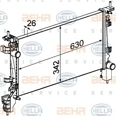 HELLA Vízhűtő 8MK376754-721