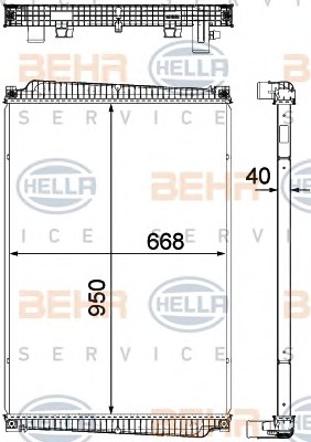 HELLA Vízhűtő 8MK376755-391