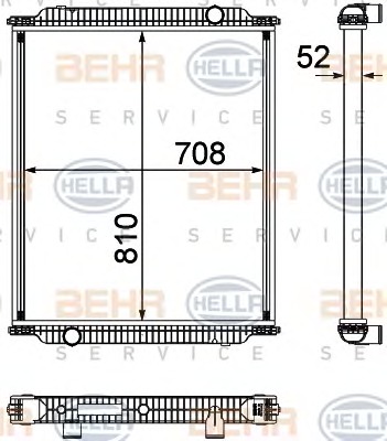 HELLA Vízhűtő 8MK376755-441