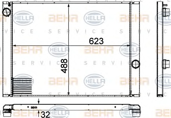 HELLA Vízhűtő 8MK376755-591